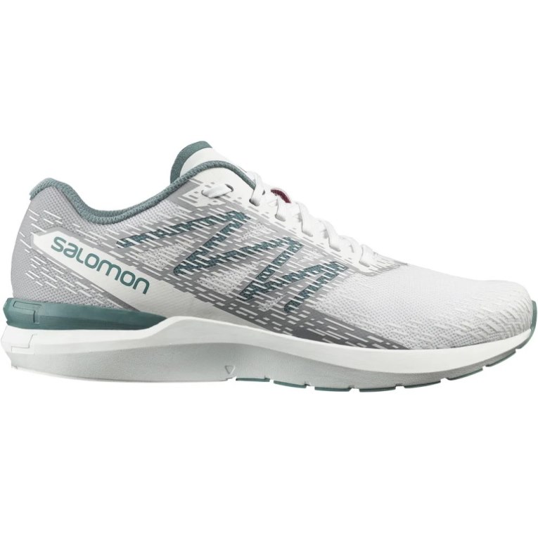 White / Grey Salomon Sonic 5 Balance Men\'s Running Shoes | PH 46593V